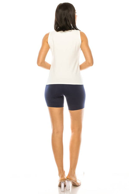 (ST2870) Corset Sleeveless Top (2 colors): Pink / M