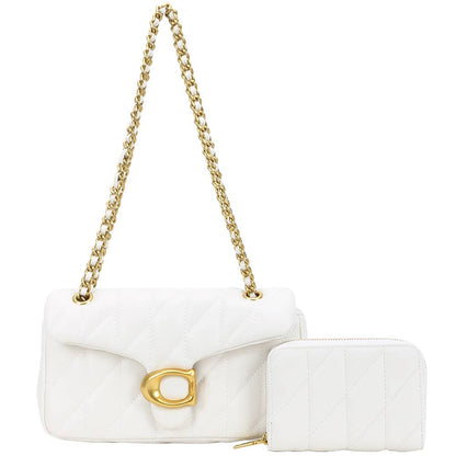 2IN1 QUILTED DESIGN CROSSBODY BAG W WALLET SET, KC 9185A: BK
