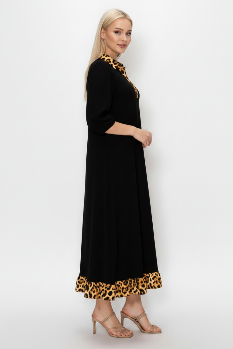 PLUS SIZE RUFFLED HEM AND ASYMMETRICAL DETAIL MIDI DRESS: Plus Size / Pink / 1XL