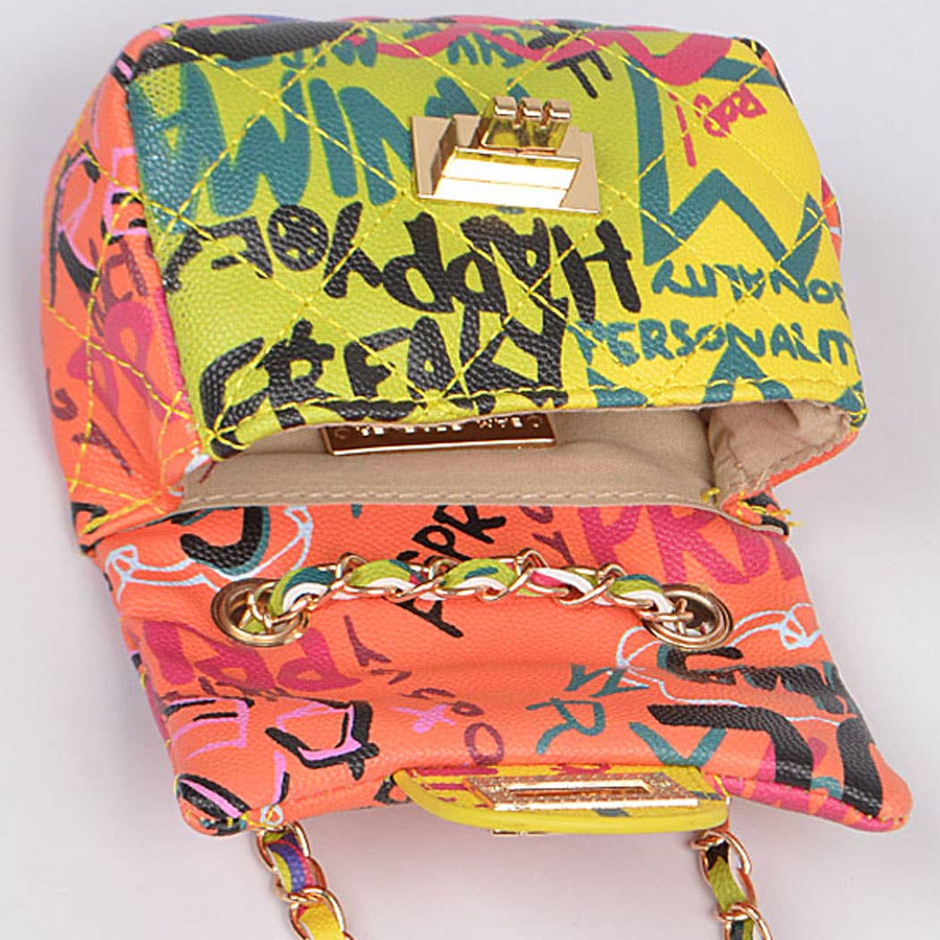 Multi Fonts Gradient Clutch: Burgundy