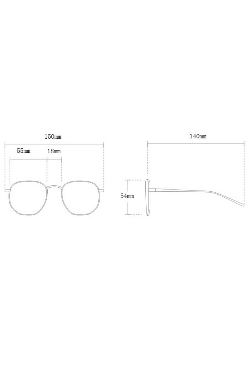 WOMEN GEOMETRIC FRAME EYEGLASSES_CWASG0135: RED / (OS) 1