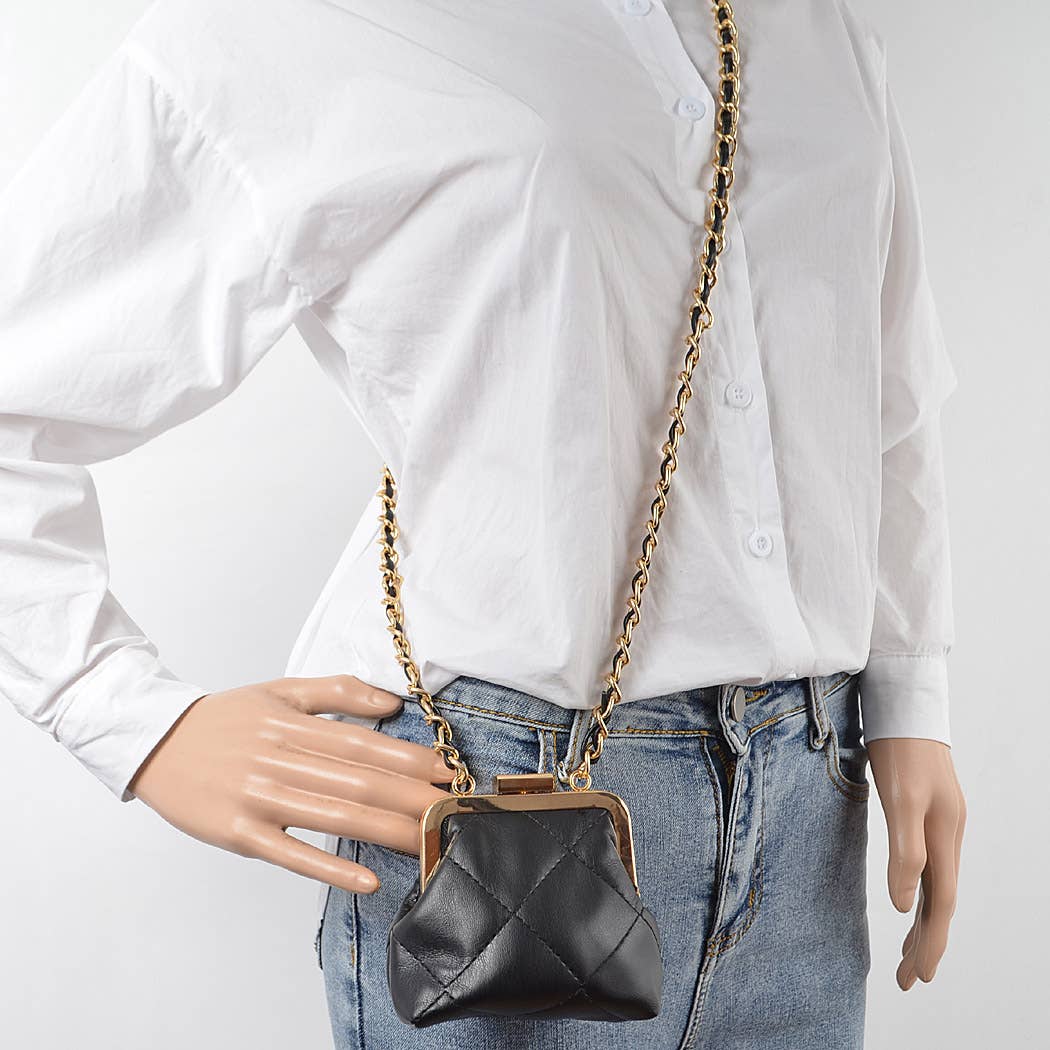 Quilted Mini Purse: Green