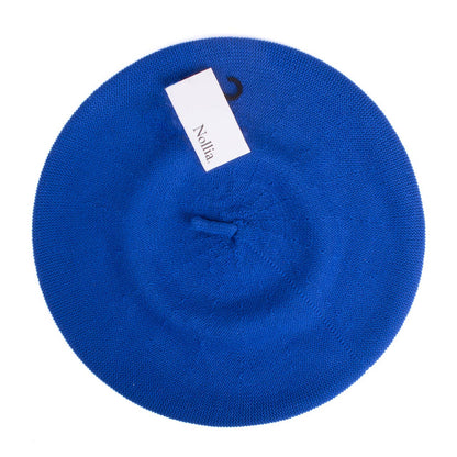 Ladies Winter Beret, 100% Cotton: Olive