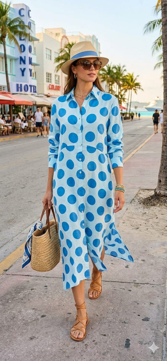 Ocean Breeze Shirt Dress
