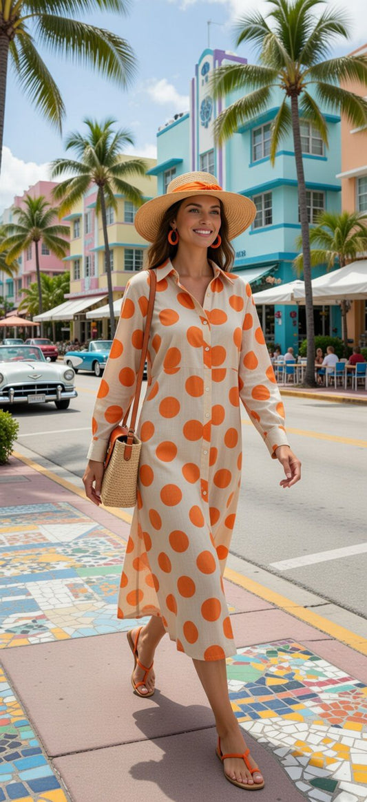 Tropical Breeze Shirt Dress