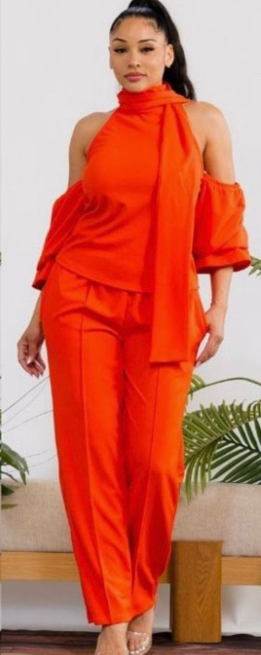 Orange Heat Wave Pants Set