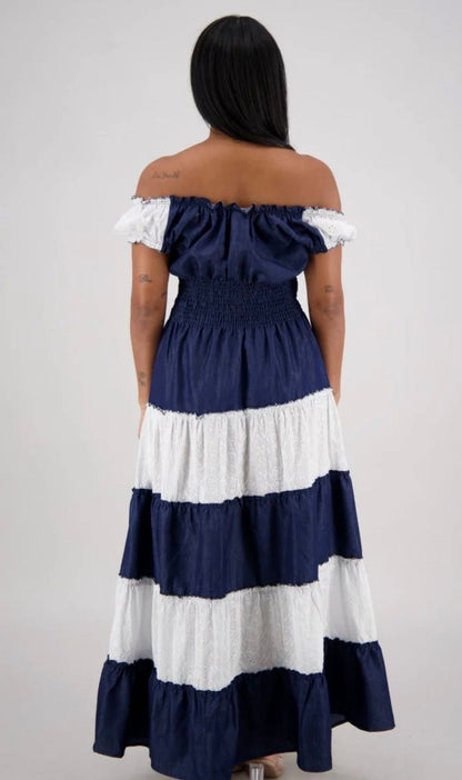 Indigo Coastline Maxi Dress