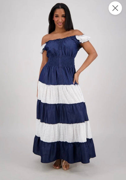 Indigo Coastline Maxi Dress