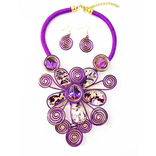 Razzle Dazzle Necklace Set - Purple