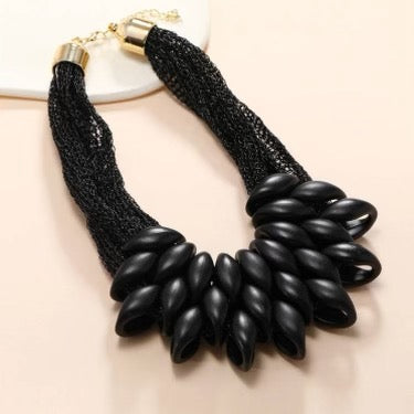 Africa Necklace Set - Black