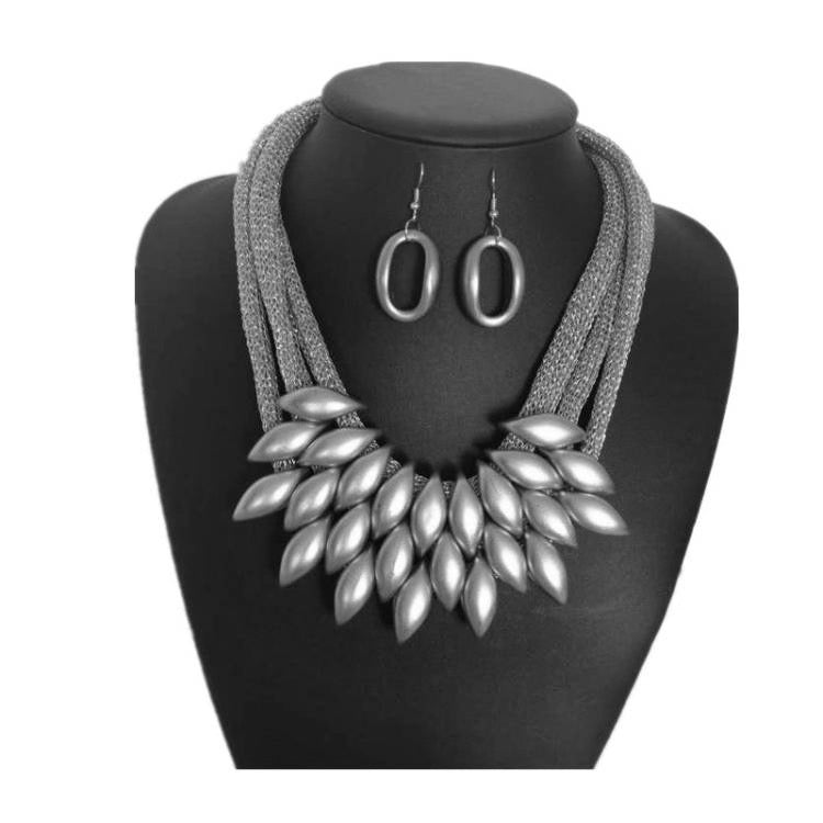 Africa Necklace Set - Silver