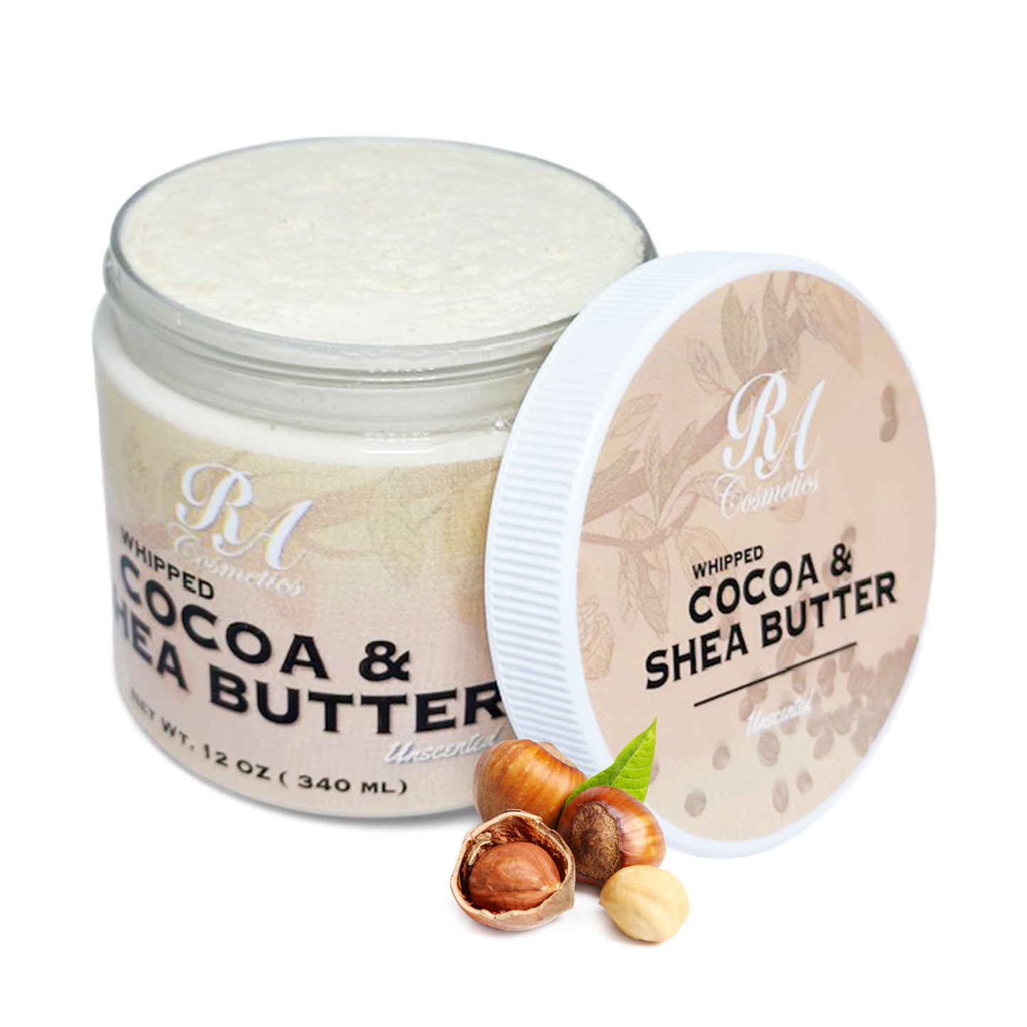 Whipped Cocoa & Shea Butter - Unscented, 12oz