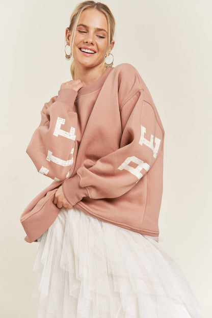 BE YOUR SELF SWEATSHIRT - JJT6144: CAMEL / S