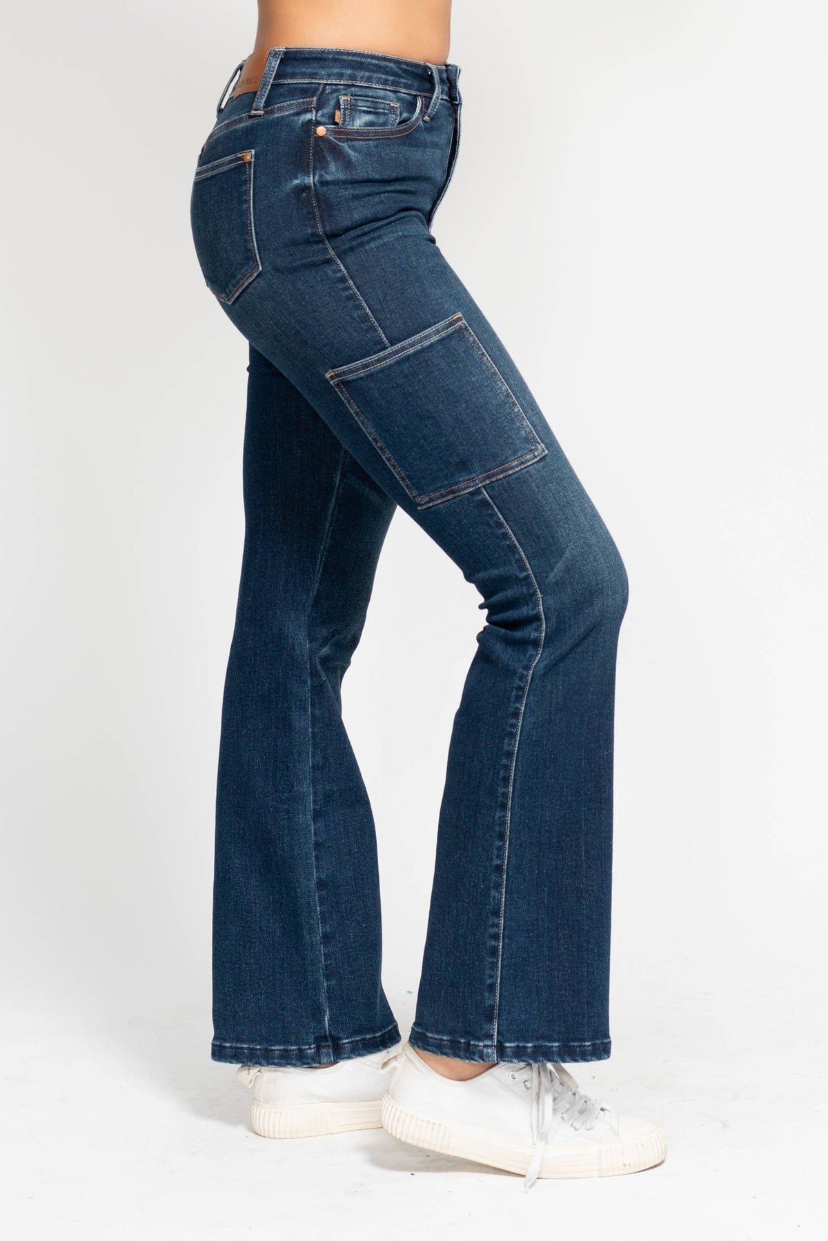 High Waisted Cargo Bootcut: DK / 13(31)