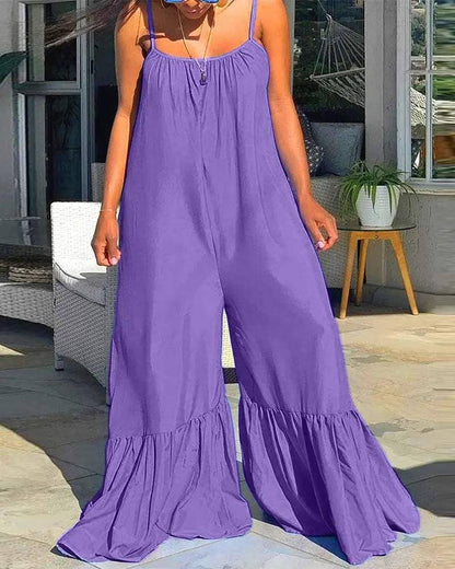 Sleeveless ruched pocket design bootcut jumpsuit: GREEN / 1-1-1-1 / S-M-L-XL