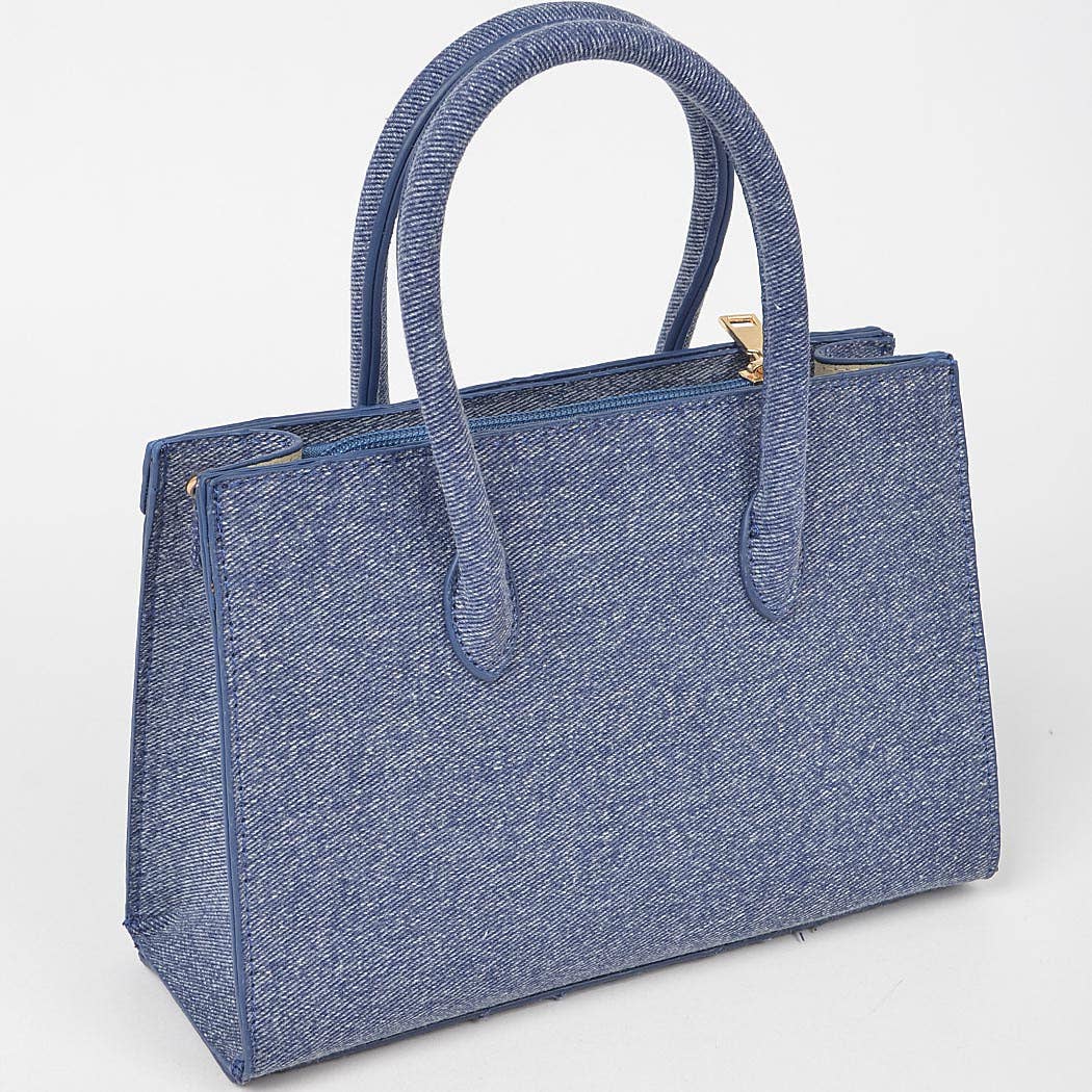 Denim Handbag: Blue