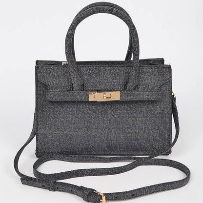 Denim Handbag: Blue