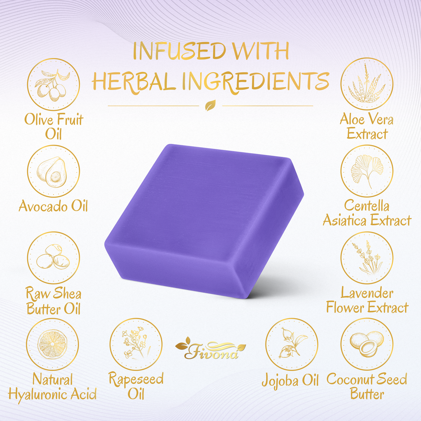 HERBAL FEMININE YONI SOAP WITH FOAM BAG PURPLE FLOWER 5.3OZ