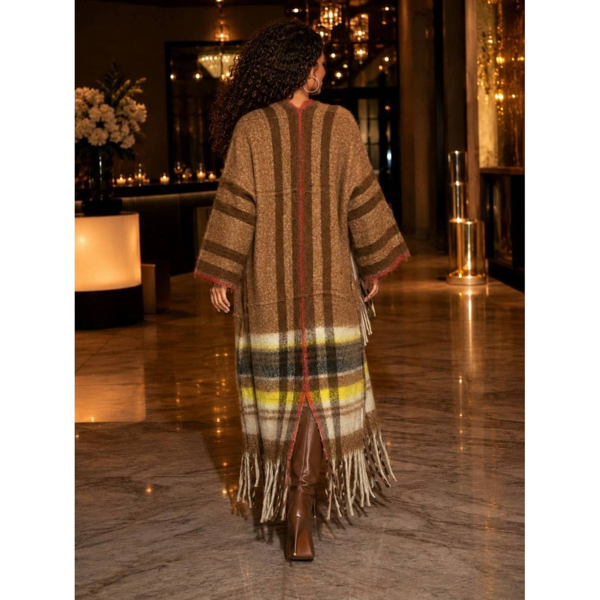 KAISA PRINTED MAXI CARDIGAN TASSEL: MULTI / ONE SIZE(6)