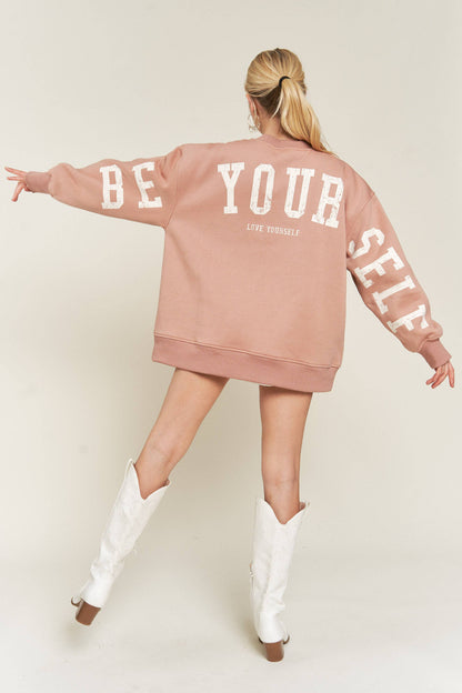 BE YOUR SELF SWEATSHIRT - JJT6144: CAMEL / S