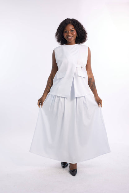 26007 - Women's Top & Skirt  2-Pcs Set - $25 Each (3-Pcs Pre Pack): Black / (M-L-1X) 3-Pcs