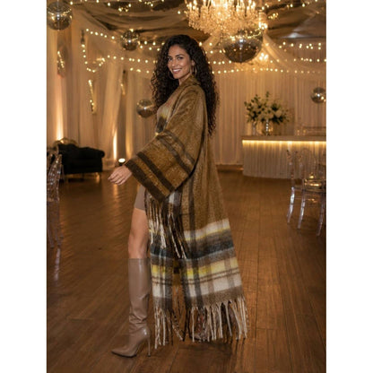 KAISA PRINTED MAXI CARDIGAN TASSEL: MULTI / ONE SIZE(6)