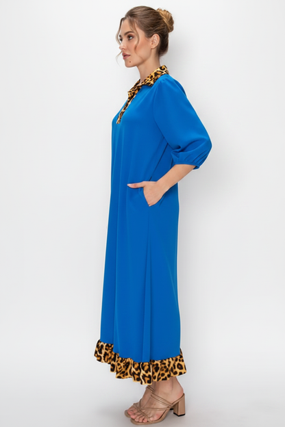 PLUS SIZE RUFFLED HEM AND ASYMMETRICAL DETAIL MIDI DRESS: Plus Size / Pink / 1XL