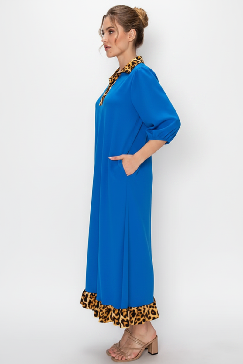 PLUS SIZE RUFFLED HEM AND ASYMMETRICAL DETAIL MIDI DRESS: Plus Size / Pink / 2XL