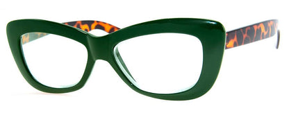 CRUSHED - READING GLASSES: OLIVE/TORT / 2.00