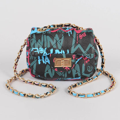 Multi Fonts Gradient Clutch: Burgundy