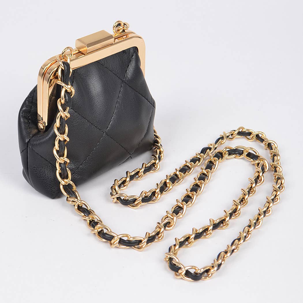 Quilted Mini Purse: Green