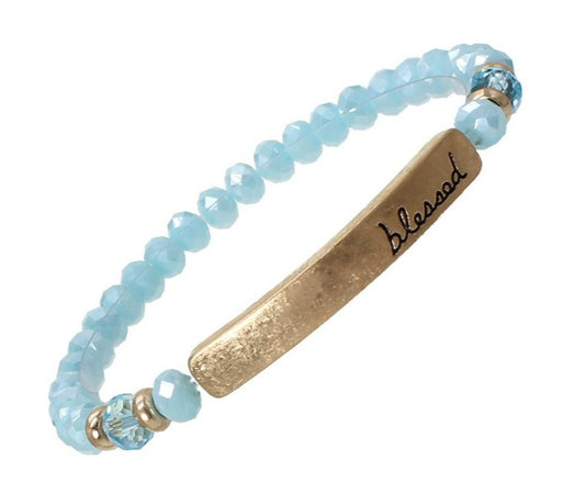 Blessed Blue Gold Bracelet