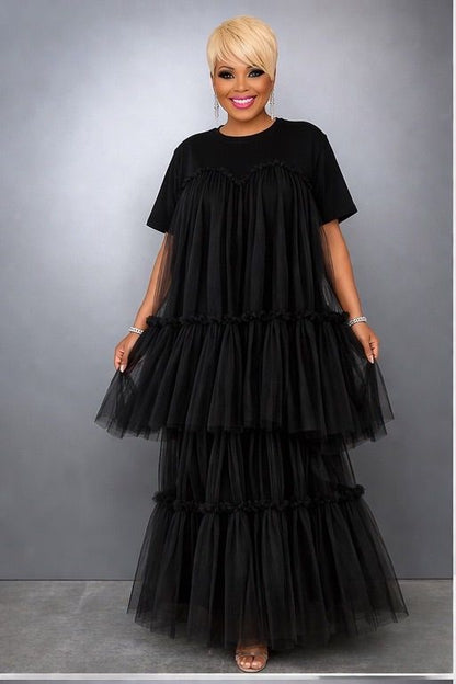 Midnight Elegance Tulle Dress