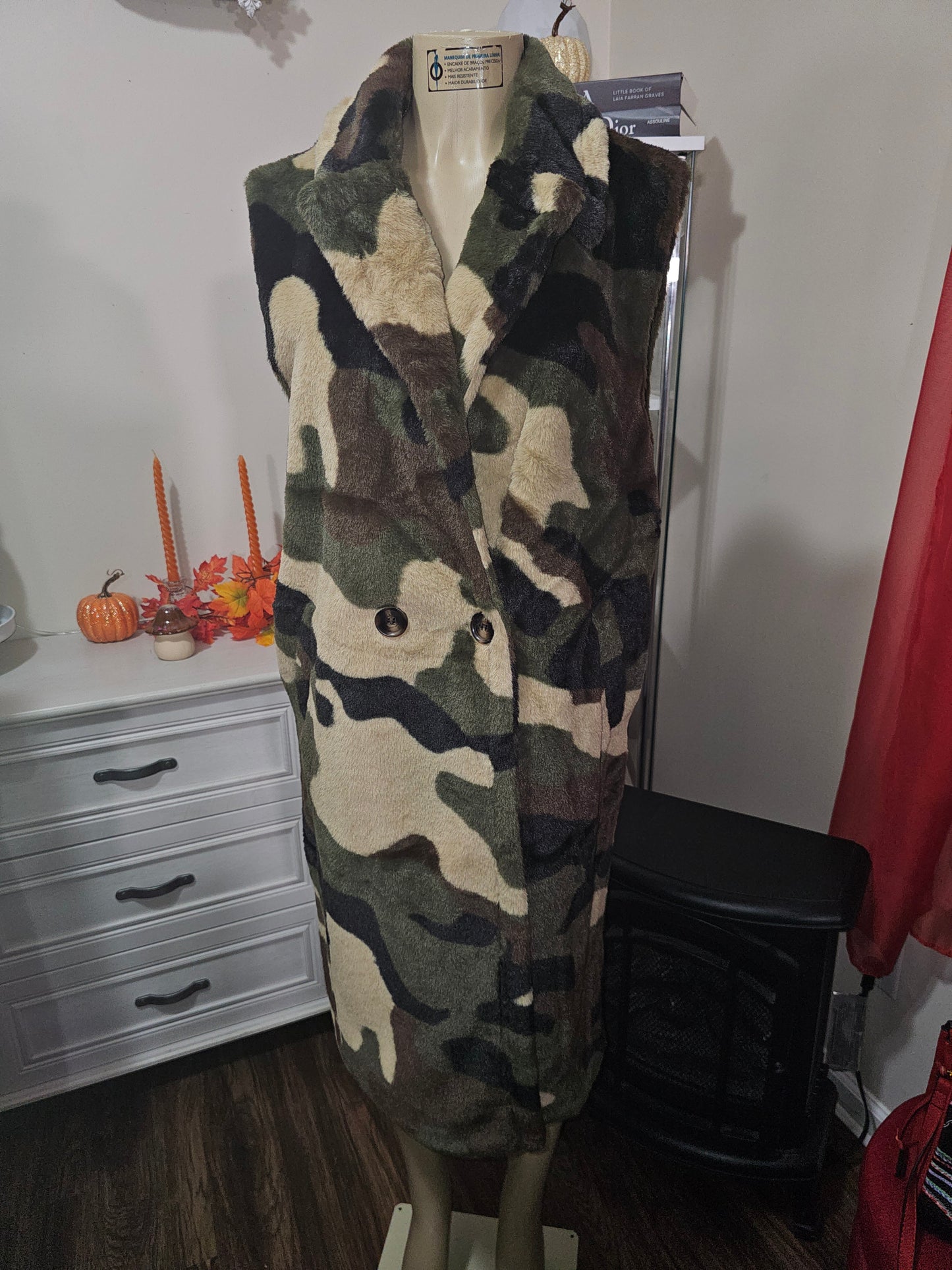 Camo Fur Vest