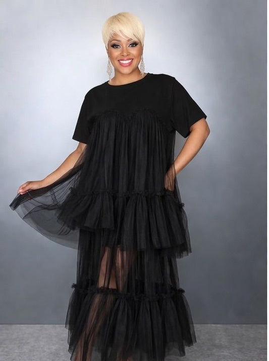 Midnight Elegance Tulle Dress